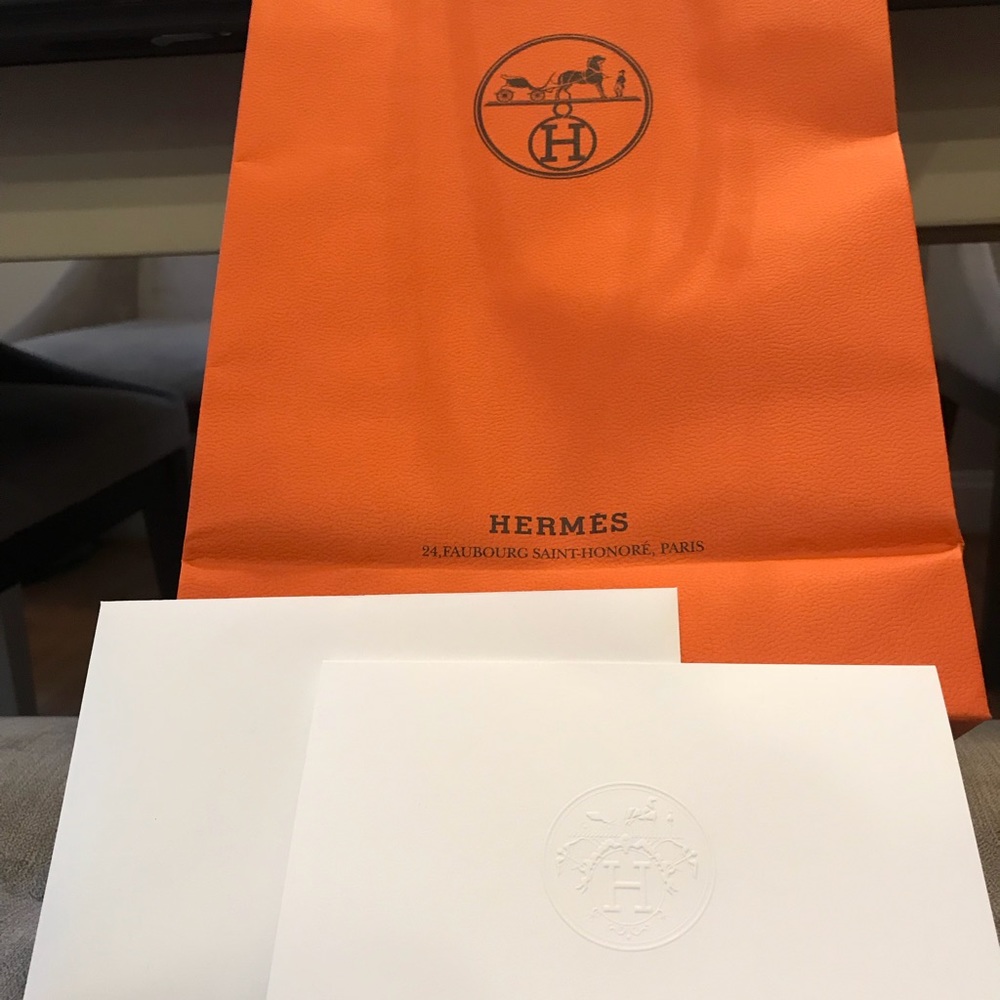 Hermès shopping bag and tie box set